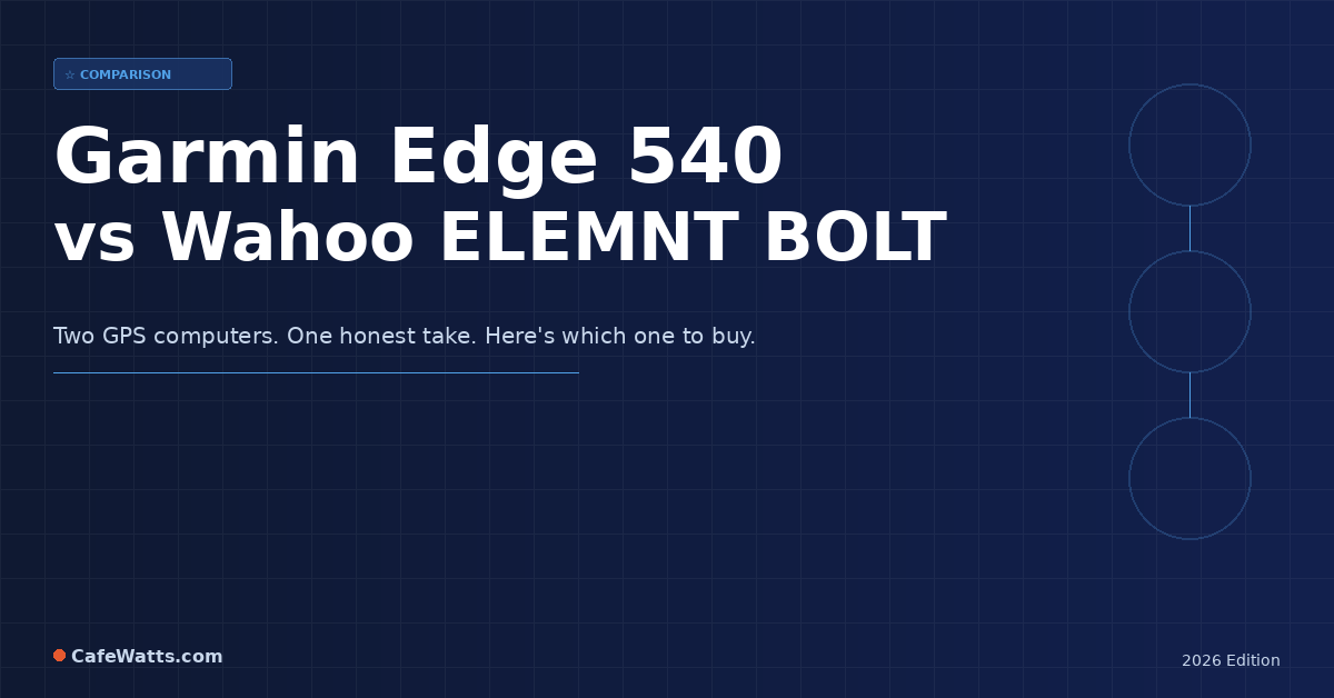 Garmin Edge 540 vs Wahoo ELEMNT BOLT — cycling computer comparison 2026