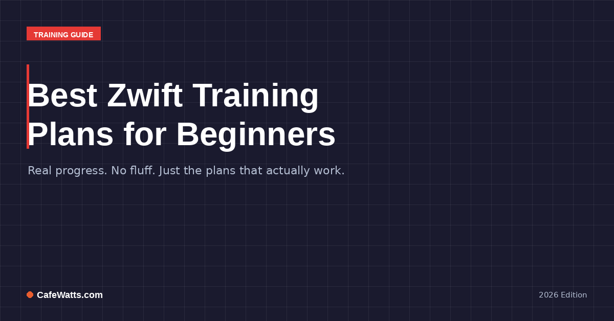 zwift training plans for beginners 2026 — CafeWatts guide