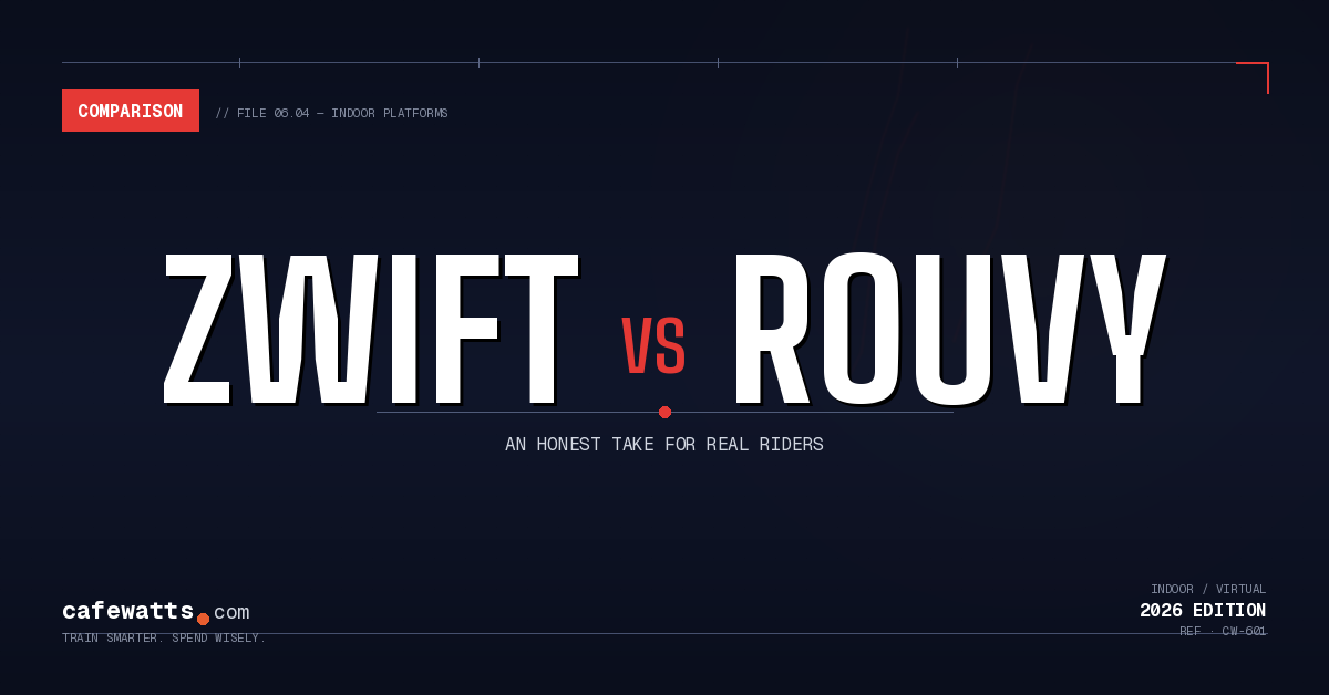 Zwift vs Rouvy 2026 indoor cycling platform comparison